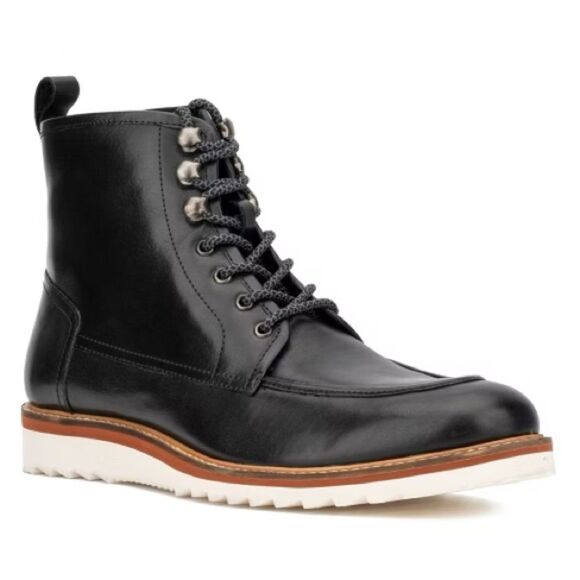 Vintage Foundry Jimara Leather Boots Winter Black Men’s Sz 8 Excellent! - Picture 1 of 11